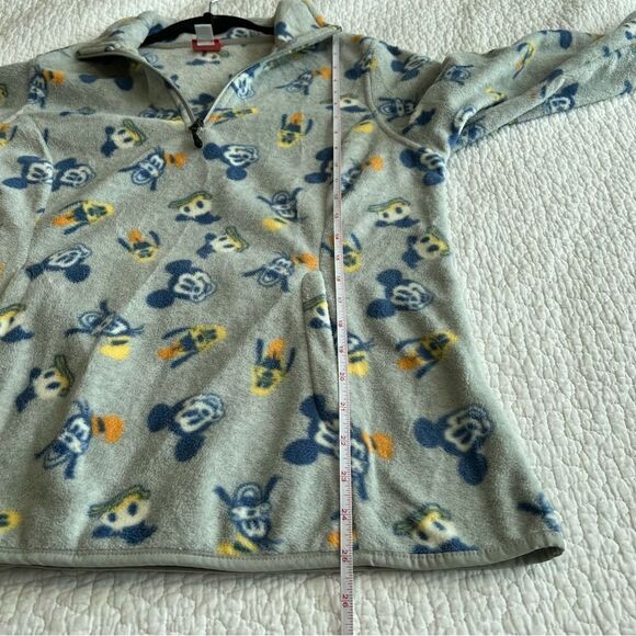 ✨ Disney Amazon Gray Quarter Zip Fleece Mickey Donald Goofy Large - Picture 11 of 11